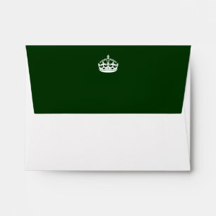 Keep Calm Crown on Green Decor Envelope