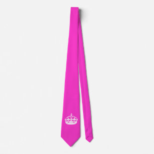 KEEP CALM CROWN on Hot Pink Customize This! Tie