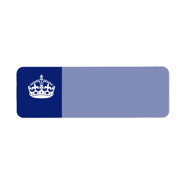 Keep Calm Crown on Navy Blue Decor (Front)