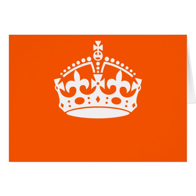 KEEP CALM CROWN on Orange Customize it (Front Horizontal)