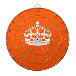 KEEP CALM CROWN on Orange Customize it Dartboard