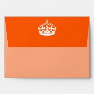 KEEP CALM CROWN on Orange Customize This Envelope