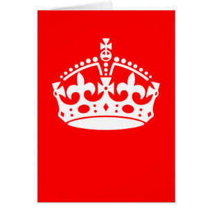 KEEP CALM CROWN on Red Customize This