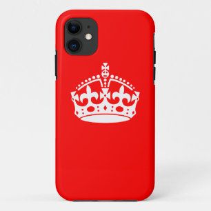 KEEP CALM CROWN on Red Customize This! iPhone 11 Case