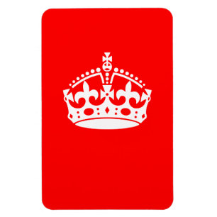 KEEP CALM CROWN on Red Customize This Magnet