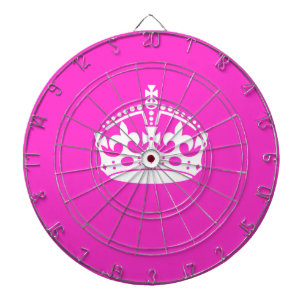 KEEP CALM CROWN Royal Icon on Pink Customize it Dartboard