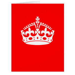 KEEP CALM CROWN Symbol on Fire Red Customize it