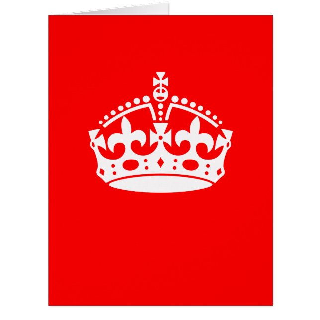 KEEP CALM CROWN Symbol on Fire Red Customize it (Front)