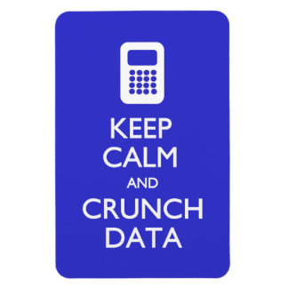 Keep Calm Crunch Data postcard Magnet