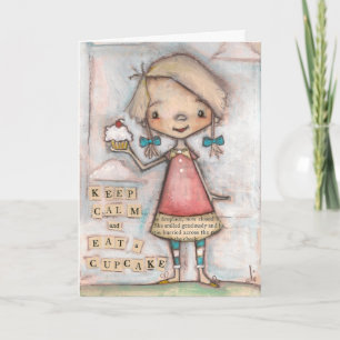 Keep Calm Cupcake - Birthday Card