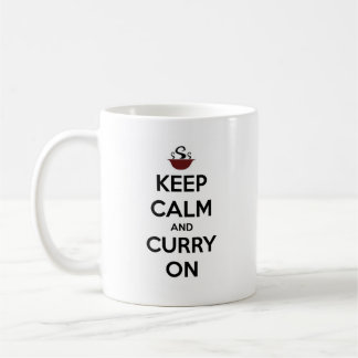 keep calm curry on coffee mug
