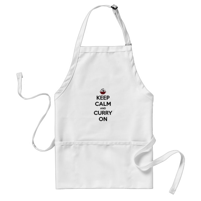 keep calm curry on standard apron (Front)