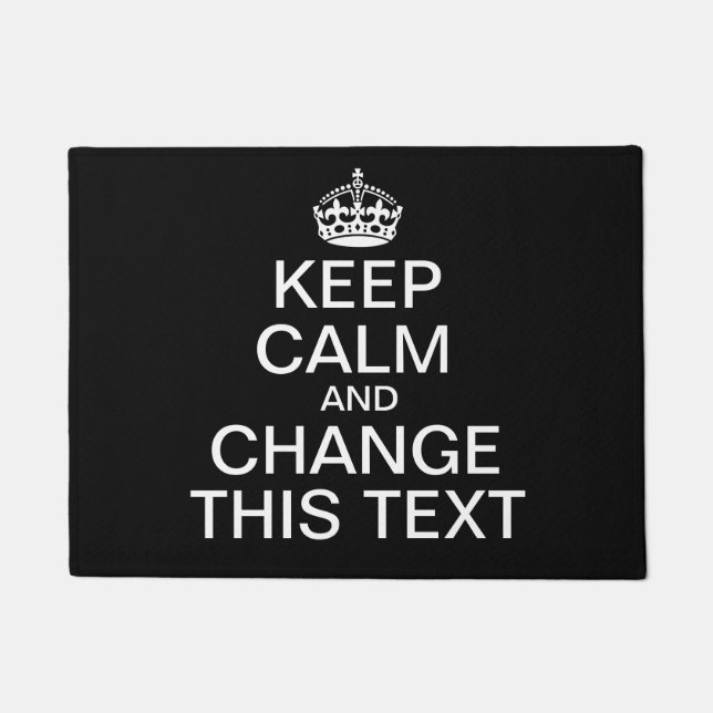 Keep Calm Custom Text Doormat (Front)