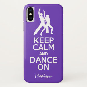 Keep Calm & Dance On custom name & colour cases