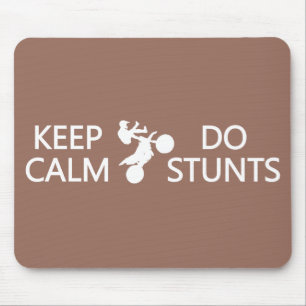 Keep Calm & Do Stunts custom colour mousepad