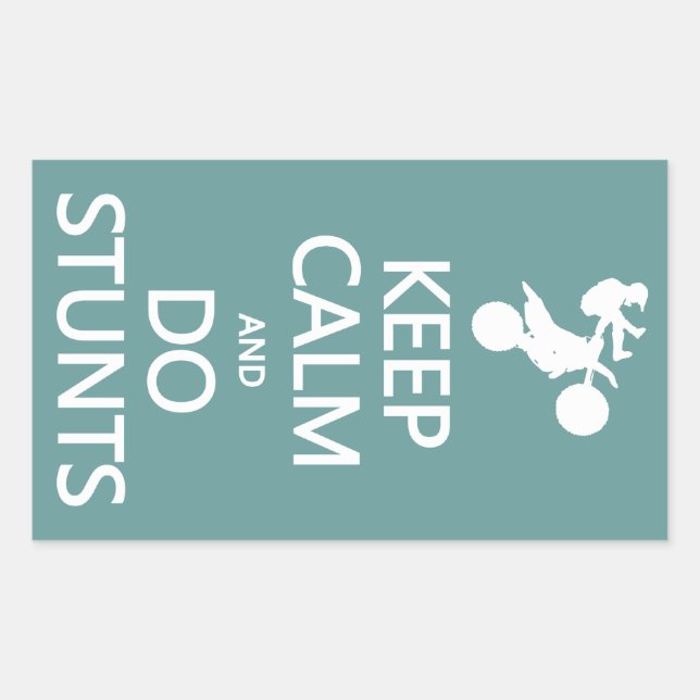 Keep Calm & Do Stunts custom colour stickers (Front)