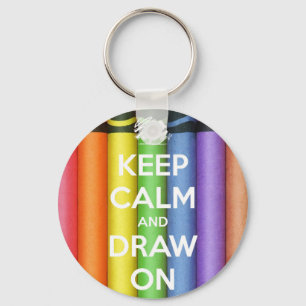 keep calm draw keychain