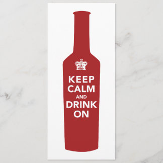 Keep Calm & Drink On Birthday Party Invitation
