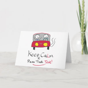 Keep Calm Driving Test Card