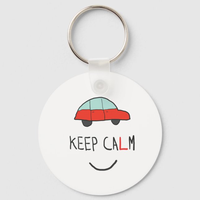 Keep Calm Driving Test Keychain (Front)
