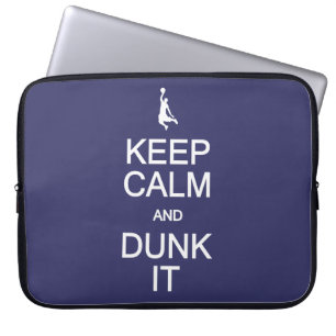 Keep Calm & Dunk It custom colour laptop sleeve