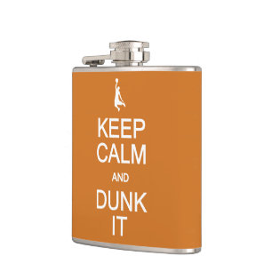 Keep Calm & Dunk It custom flask