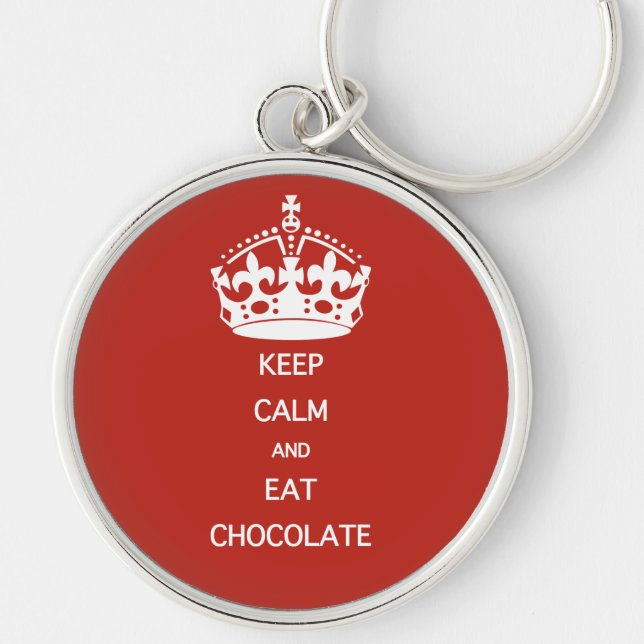 KEEP CALM  EAT  CHOCOLATE KEYCHAIN (Front)