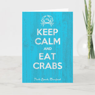 Keep Calm & Eat Crabs Card