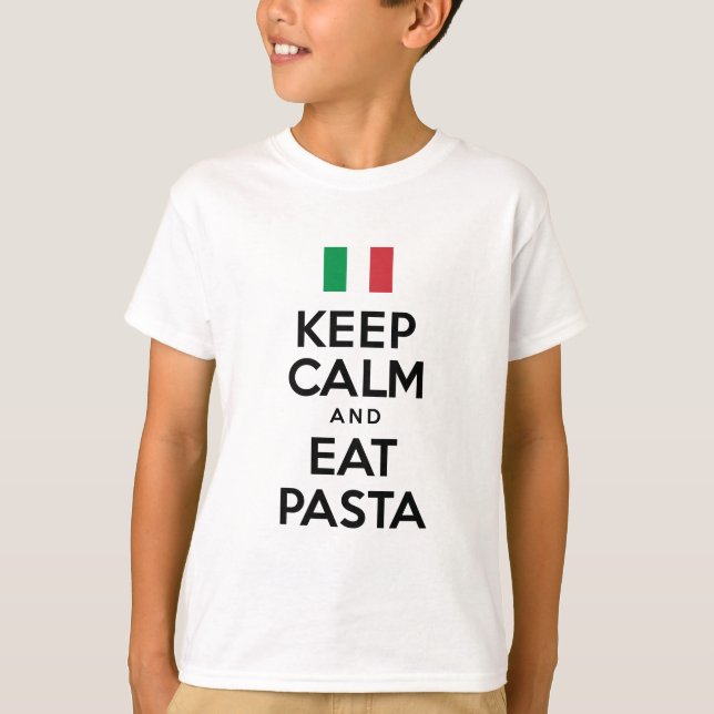 Keep Calm Eat Pasta T-Shirt (Front)