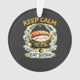 Keep Calm & Eat Sushi – Zen Kawaii Sushi Ornament