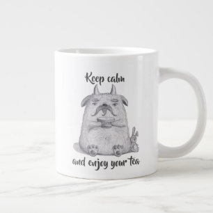 Keep Calm & Enjoy Your Tea/ Personalized/ Monster Large Coffee Mug
