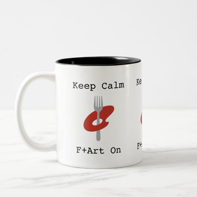 Keep Calm F+Art On Mug by The F+Art Cafe (Left)
