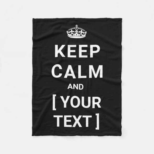 Keep Calm  Fleece Blanket (Front)