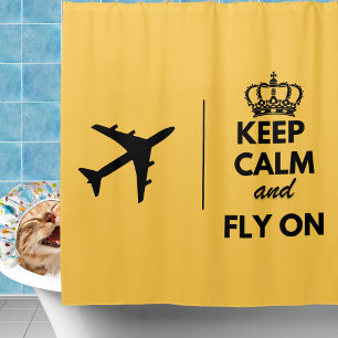 Keep Calm & Fly On, Funny, Simple Welcome 