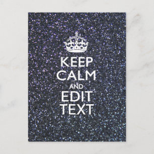 Keep Calm for Your Text on Midnight Style Postcard