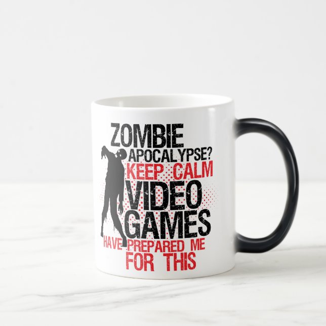 Keep Calm Funny Gamers Mug Zombie Apocalypse (Right)