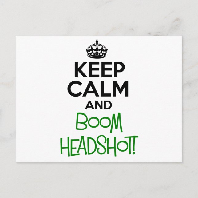 Keep Calm Funny Postcard (Front)