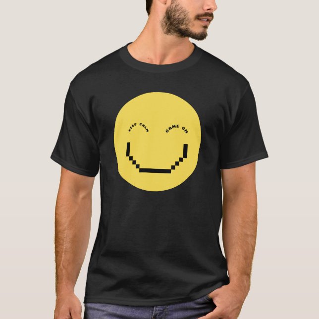 Keep Calm Game On Gamer T-Shirt (Front)