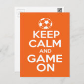 Keep Calm & Game On Postcard (Front/Back)
