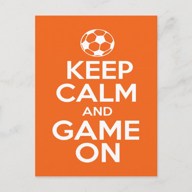 Keep Calm & Game On Postcard (Front)