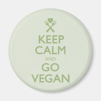 Keep Calm Go Vegan Magnet
