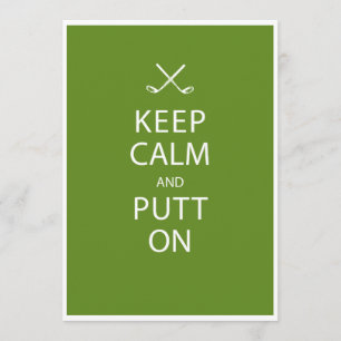 Keep Calm - Golf 80th Birthday Invitation