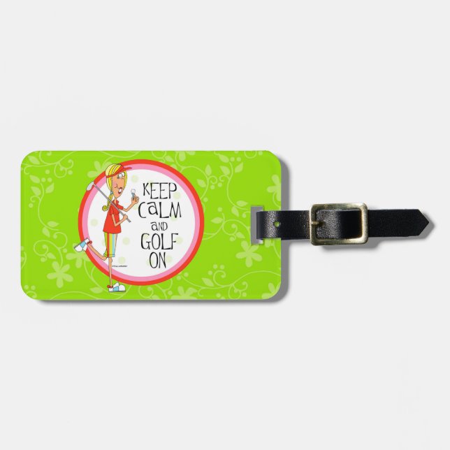 Keep Calm Golf On Bag Tag (Front Horizontal)