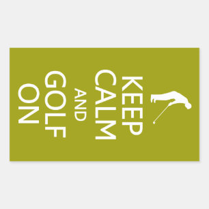 Keep Calm & Golf On custom colour stickers