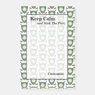 Keep Calm Golf Themed Post-It Notes