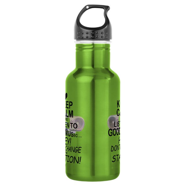 Keep Calm Good Music 532 Ml Water Bottle (Front)