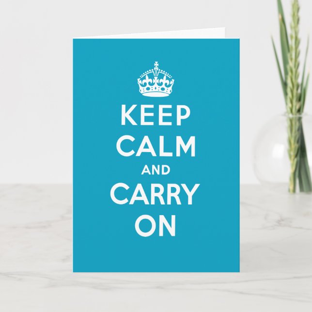 Keep Calm Greeting Card (Front)