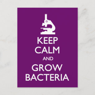 Keep Calm Grow Bacteria postcard
