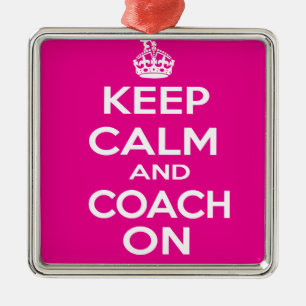 Keep Calm Gymnastics Coach Gift Metal Ornament