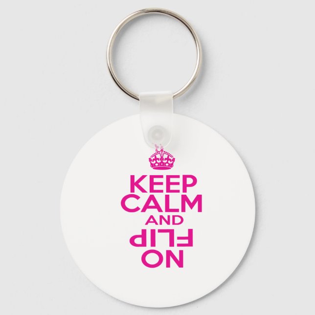 Keep Calm Gymnastics Design Keychain (Front)